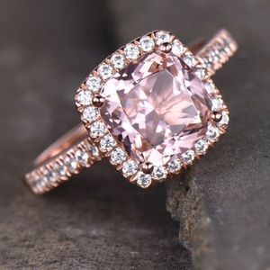 PEACH PINK MORGANITE in Sterling Silver